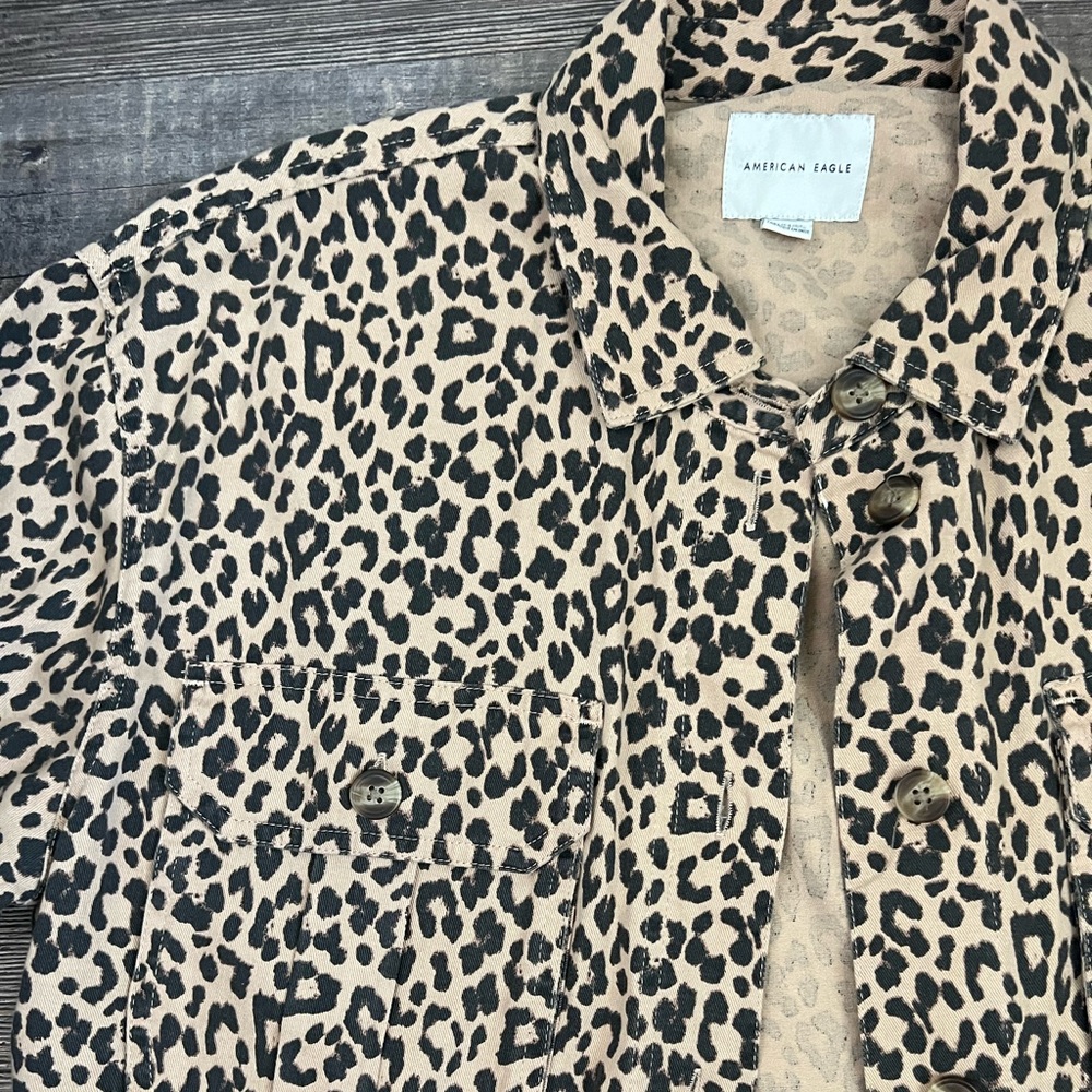 American eagle leopard shacket medium - Picture 2 of 4